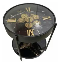 Mesa Reloj Ratona Diseño Moderno Importado Negro