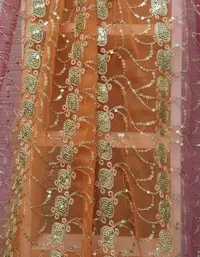 Dupatta Gasa De India. 2.10 X 0,90 Mts Importado Artesanal