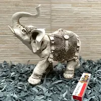 Estatua Elefante Hindu De Jardin 45cm Resina Apto Exterior Modelo 2