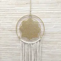 Tira Colgante Metal Importado Moviles Decorativo De India Dorado Oscuro