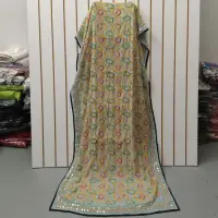 Dupatta Gasa Bordada A Mano De India. 2.20 X 0,90 Mts Hindu