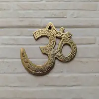 Om De Bronce Importado De India Simbolo Hindu P Colgar 10x10