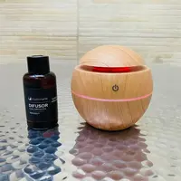 Humidificador Aromatico + Esencia Simil Madera Usb Y Led 