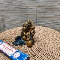 Estatuilla Resina Ganesha Reposando Traída D India Importado