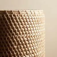 Contenedor De Ratán Natural Canastos Importados Decorativo Marrón Claro