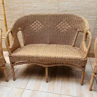 Sillón Doble Artesanal En Fibras Naturales Apto Galeria Deco