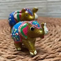 Set De 3 Elefantes De Resina Importados De India Abundancia