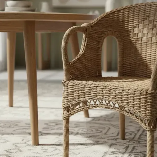 Sillón Swan Artesanal Fibra Natural-caña Apto Galería Silla 