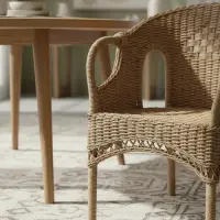 Sillón Swan Artesanal Fibra Natural-caña Apto Galería Silla 