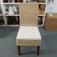 Silla Importada Indonesia Ratan Doble Tejido Madera Oriente No Marrón Marrón Claro