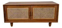 Mueble Tv Baja Rattan Teka Importado Indonesia Madera Marrón
