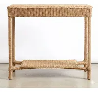 Mesa Recibidor Artesanal Kraft Doble Bandeja Pushkar Tienda Marrón Claro