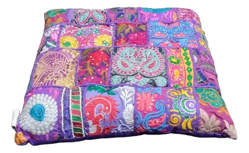 Zafu Almohadon Relleno 40 Cm Importado De India Yoga Reiki