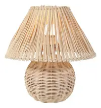 Velador Rattan Artesanal Indonesia Artesanal Tendencia Marrón Claro
