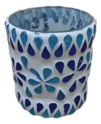 Fanal Porta Vela Importado India 8x7 Cm Venecitas Hexagonal Modelo 1