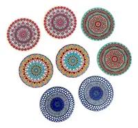 Apoya Posa Vasos Ceramica Mandala Circular Importado 9 Cm