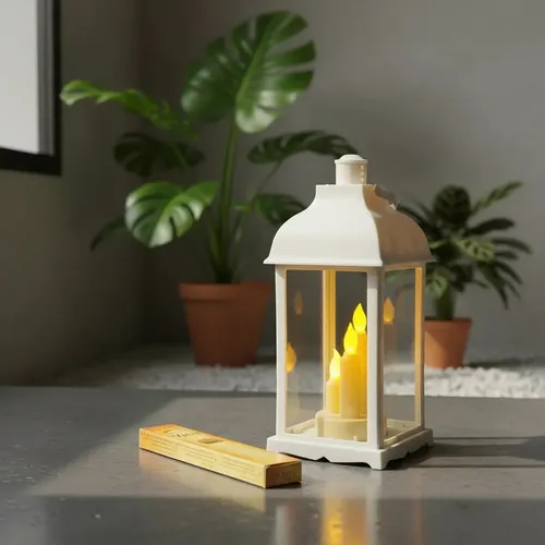 Farol Fanal Zen 3 Velas Led Incluidas 35cm Deco Oriente Zen