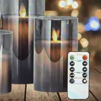 Juego 3 Velas Led C Movimiento Control Remoto Pushkar Tienda