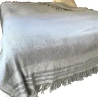 Manta Rustica Artesanal 230x240cm Hilado Fino Estilo Country