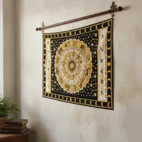 Tapiz Dioses India 100 X 80 Cm Importado Con Lentejuelas