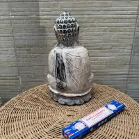 Buda Tallado En Madera Teca Importado Indonesia 30 Cm Unico Madera