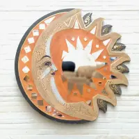Espejo Importado De Indonesia 40 Cm Venecitas Artesanal 