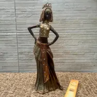 Imagen Africana Estatuilla Importada Oriente 40 Cm Fantasias Marrón Oscuro