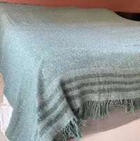 Manta Rustica Artesanal 230x240cm Hilado Fino Estilo Country