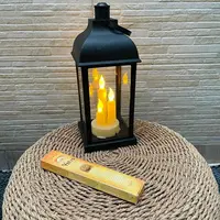 Farol Fanal Zen 3 Velas Led Incluidas 35cm Deco Oriente Zen