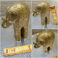 Elefante Decorativo Dorado Con Fantasias Importado Oriente Oro