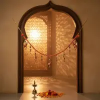Toran Móvil Decorativo Elefante Ganesha 1 Metro Importado