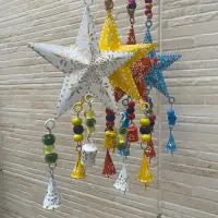Tira Decorativa Movil Artesanal Chapa Pintada Hecho En India