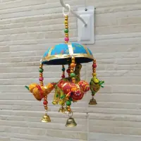 Movil Decorativo Importado India Calesita Llamador Elefantes