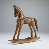 Caballo Artesanal Mecedor Importado Madera Oriente Indonesia Madera