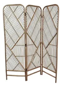Biombo De Rattan Importado Divisor De Ambientes Pushkar Biombo Rattan Natural