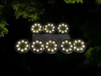 Luz Solar Led Iluminación Jardín Estacas Pushkar Plateado