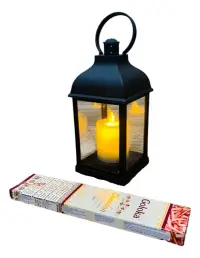 Fanales Con Vela Led Con Movimiento 23 Cm Importados A Pila