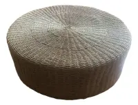 Mesa Nórdica De Apoyo Ratona Arrimo Grande De Fibra Natural Marrón