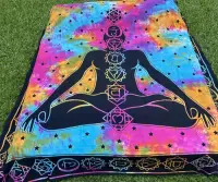 Manta Cubrecama De Algodón Hindu 2y1/2p Mandala Cubresillon