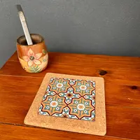 Posa Pava Fuente En Corcho/ceramica Cuadrado Importa Oriente