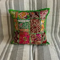 Fundas De Almohadón Bordadas 40cm Importadas India Patchwork