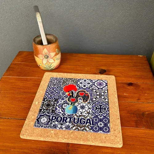 Posa Pava Fuente En Corcho/ceramica Importa Oriente 20 Cm