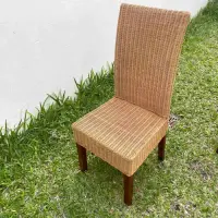 Silla Importada Indonesia Ratan Doble Tejido Madera Oriente No Marrón Marrón Claro