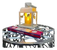 Farol 20 Cm Con 3 Velas Led Fanal Zen A Pila Importado 