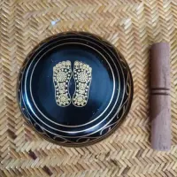 Cuenco Tibetano Grande 15cm 1kg Aleacion 7 Metales Importado Negro
