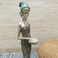 Estatuilla Africana Imagen Importada Oriente 60 Cm Fantasias Mix