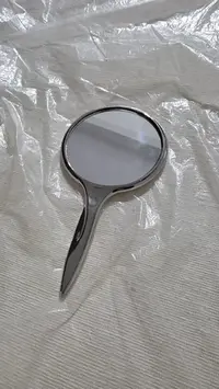 Espejo De Mano De Maquillaje Mándala Diseño Pushkar Plateado