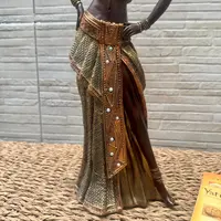 Imagen Africana Estatuilla Importada Oriente 40 Cm Fantasias Marrón Oscuro