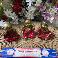 Estatuillas Resina X 3 Buda Bebe Sentidos-sabios Importadas Modelo 1