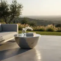 Mesa Arrimo Aluminio 100% 70 Cm Diametro Importada Oriente Plateado